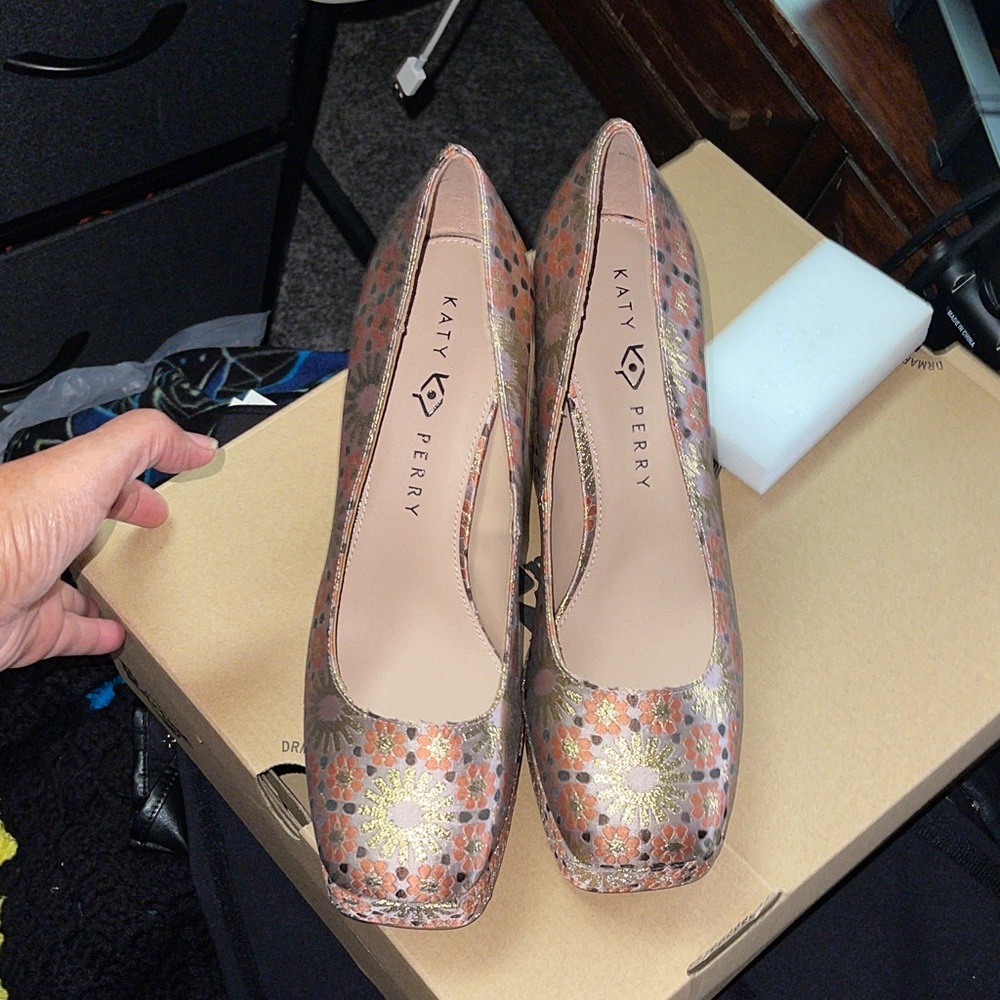 Katy Perry Collections Multicolor Floral Heels